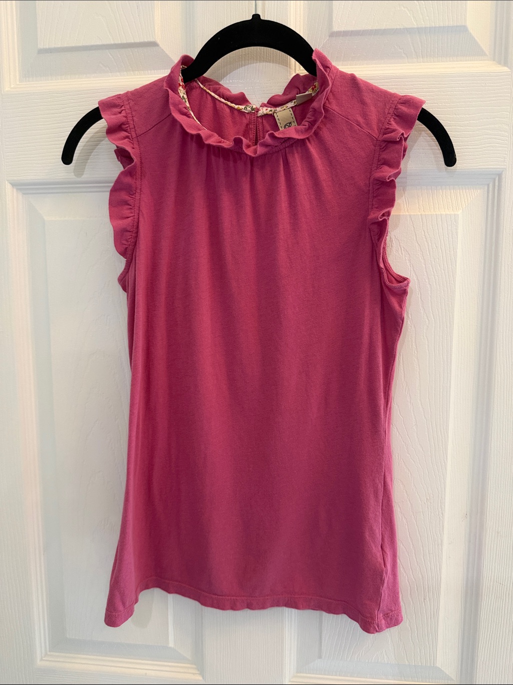 Anthropologie Ruffle Mock-Neck Tank Top - Pink